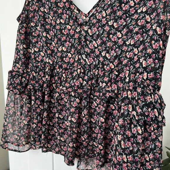 American Eagle Outfitters Floral Ruffled Tank Top - Picture 6 of 11